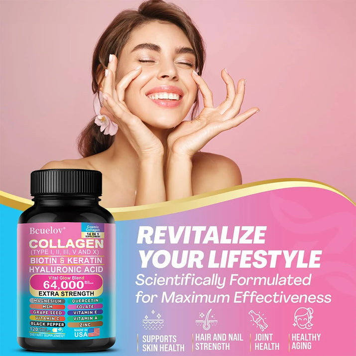 Unlock Radiant Beauty with Our 14-in-1 Collagen Peptides Supplement – Elevate Your Skin, Nails, and Joint Health Naturally!